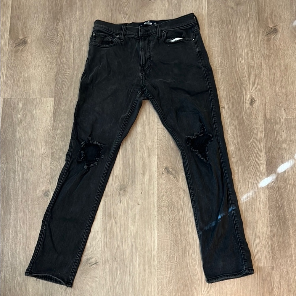 Hollister Black Skinny Distressed Jeans
